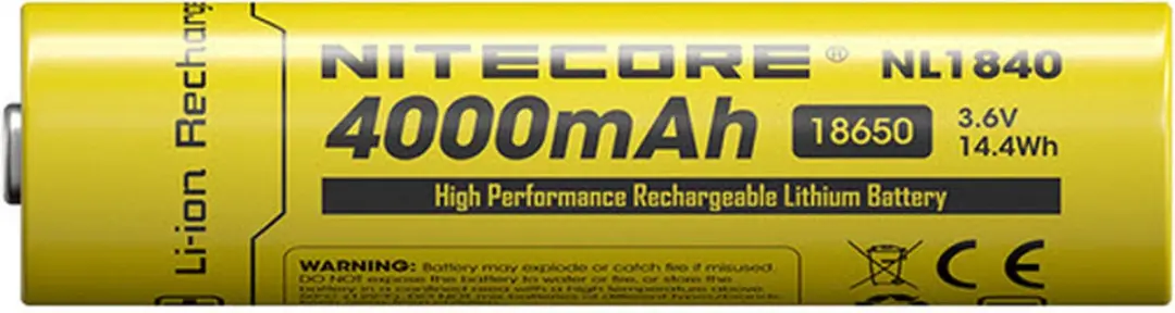 Nitecore NL1840 18650 Li-Ion Batterij - 4000mAh - afbeelding 4 van 5