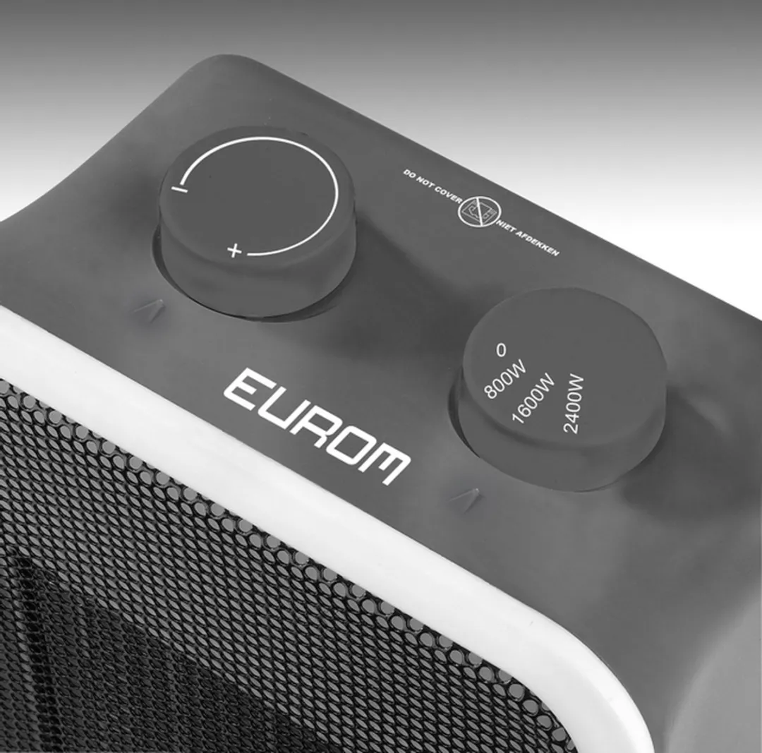Eurom Safe-T-Heater 2400 Keramische Kachel - 2400W - Grijs