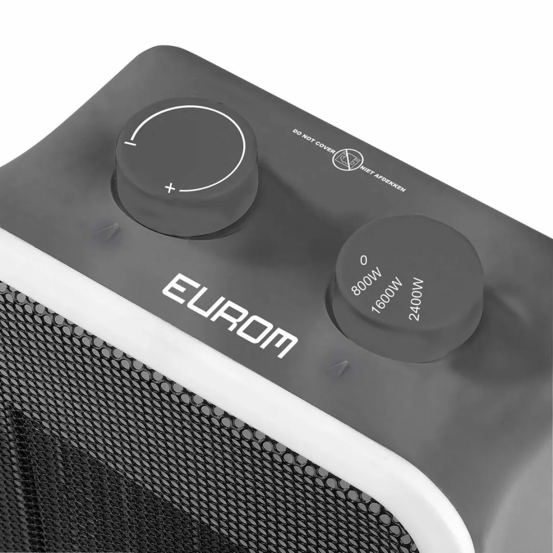 Eurom Safe-T-Heater 2400 Keramische Kachel - 2400W - Grijs