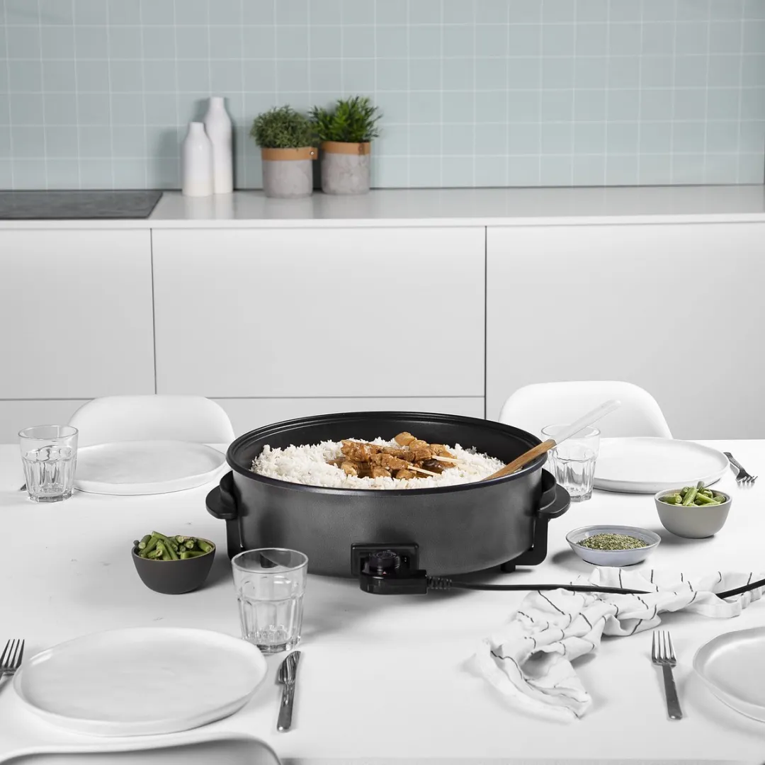 Tristar Elektrische Hapjespan XXL PZ-9146 1500W - 40cm - Zwart/Grijs