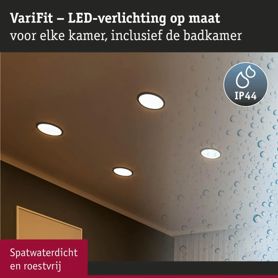 Paulmann VariFit Areo LED-inbouwpaneel 16W 1500lm Dim to Warm - Zwart