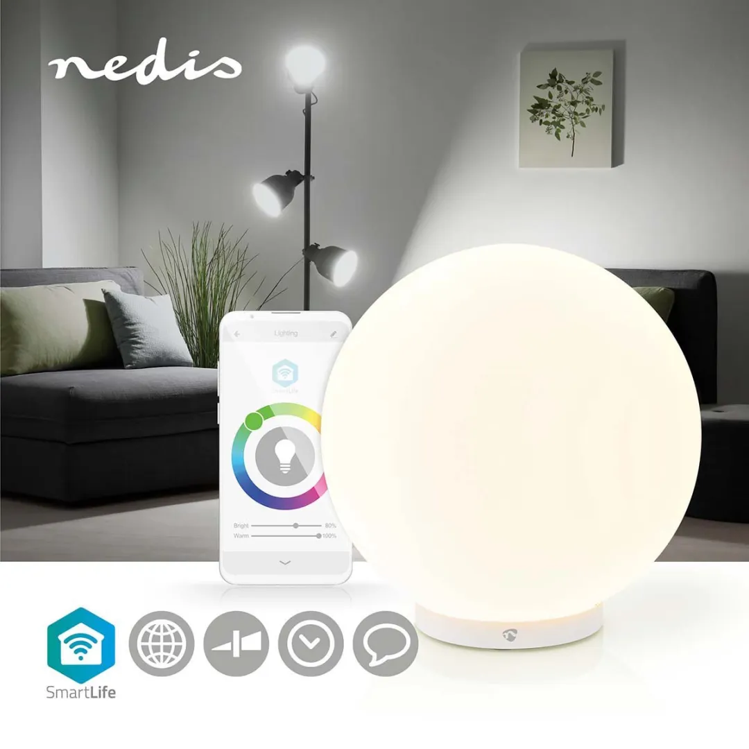 Nedis SmartLife Sfeerverlichting RGB/Wit 5W - Mat Glas - afbeelding 6 van 6