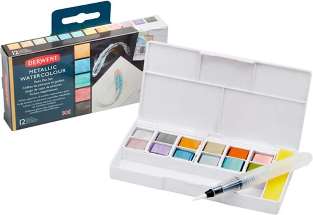 Derwent Metallic Paint Palette 12 Stuks