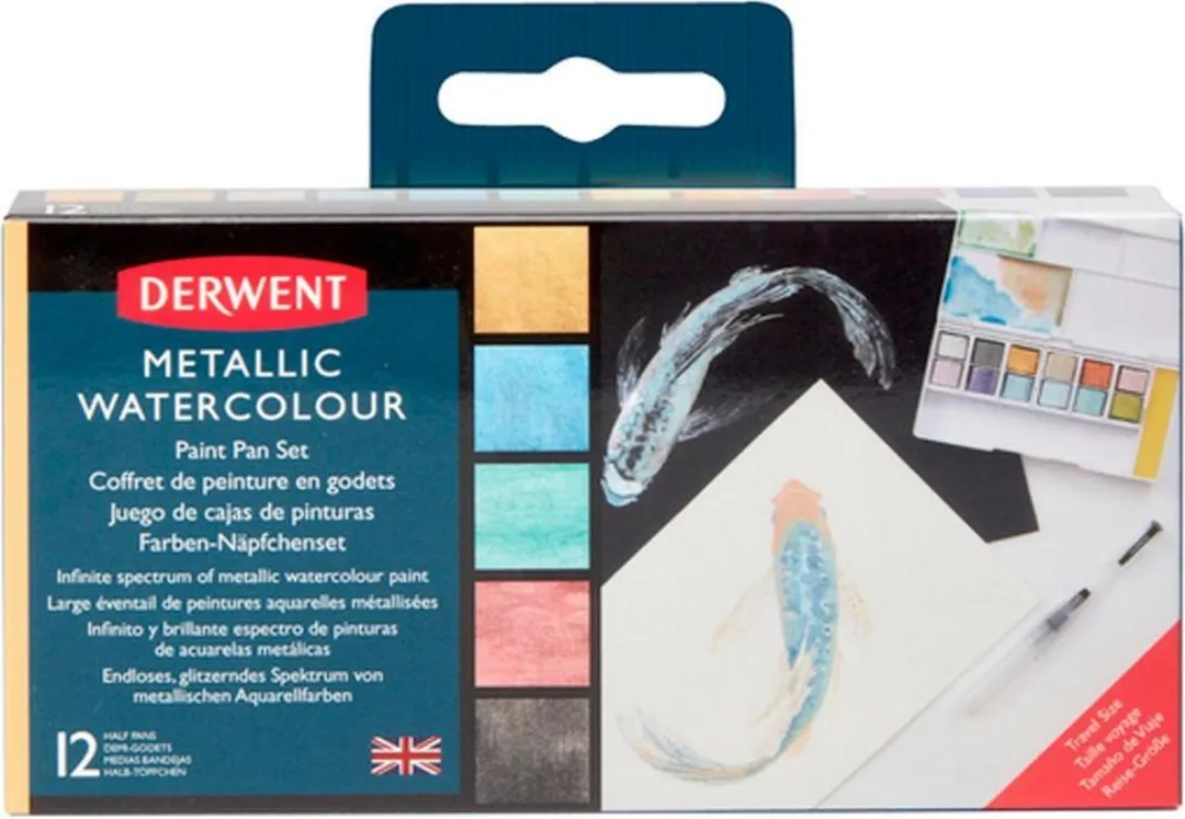 Derwent Metallic Paint Palette 12 Stuks