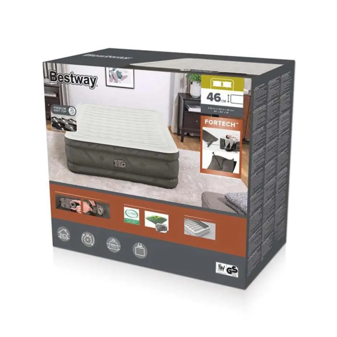 Bestway Fortech Queen Luchtbed met Pomp - 203x152x46cm - afbeelding 4 van 6