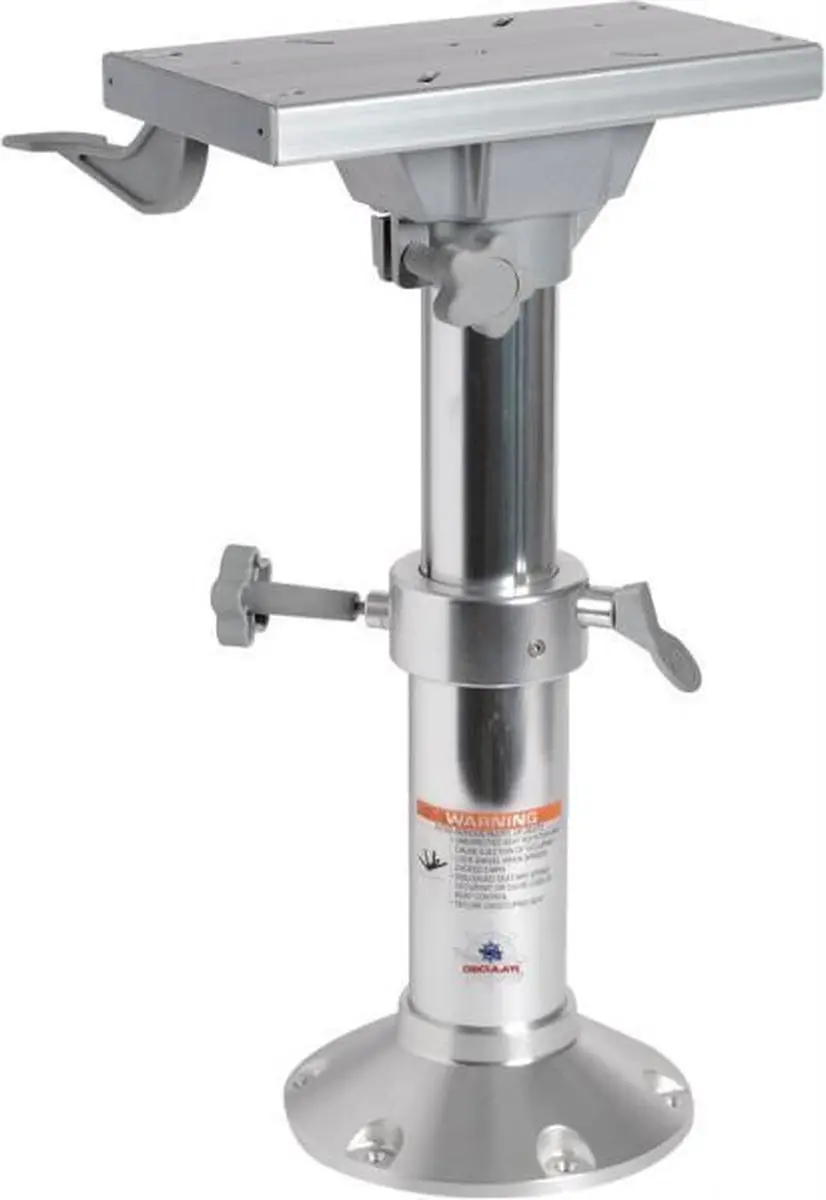 Osculati verstelbare aluminium Stoelpoot  437/590 mm met draaibare Swivel