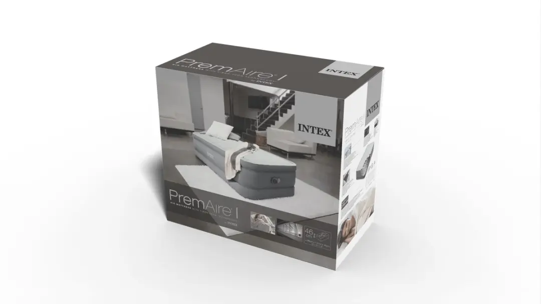 Intex PremAire Elevated Luchtbed 64902ND - Mint/Grijs - afbeelding 6 van 6