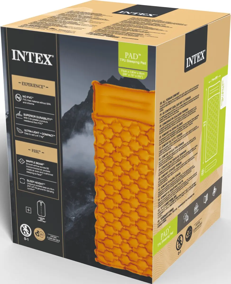 Intex TruAire Kampeerluchtbed 191x71x11cm - Oranje - afbeelding 5 van 6