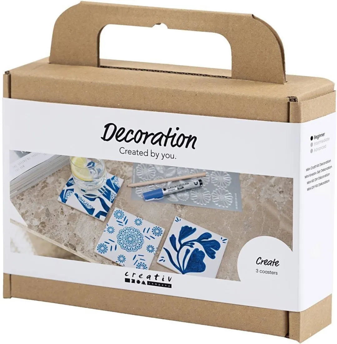 Creativ Company Mini Hobbyset Tekenen Porseleinen Onderzetters Multicolor