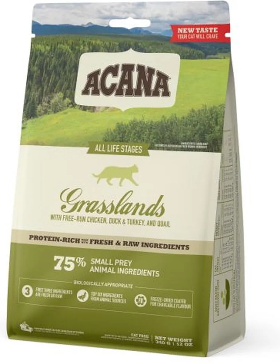 Acana Cat Grasslands Lam & Eend & Witvis Kattenvoer 1.8kg