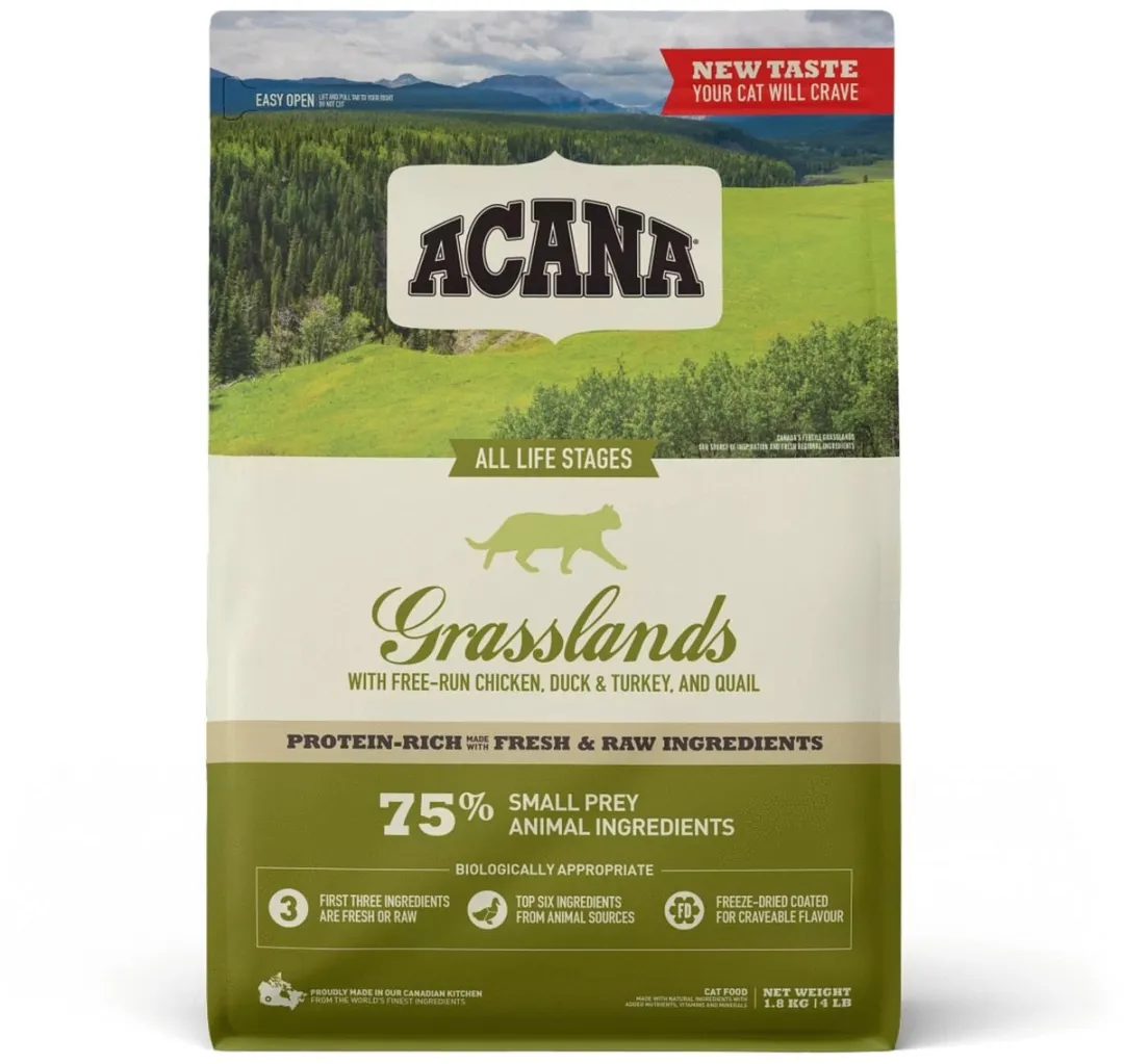 Acana Cat Grasslands Lam & Eend & Witvis Kattenvoer 1.8kg