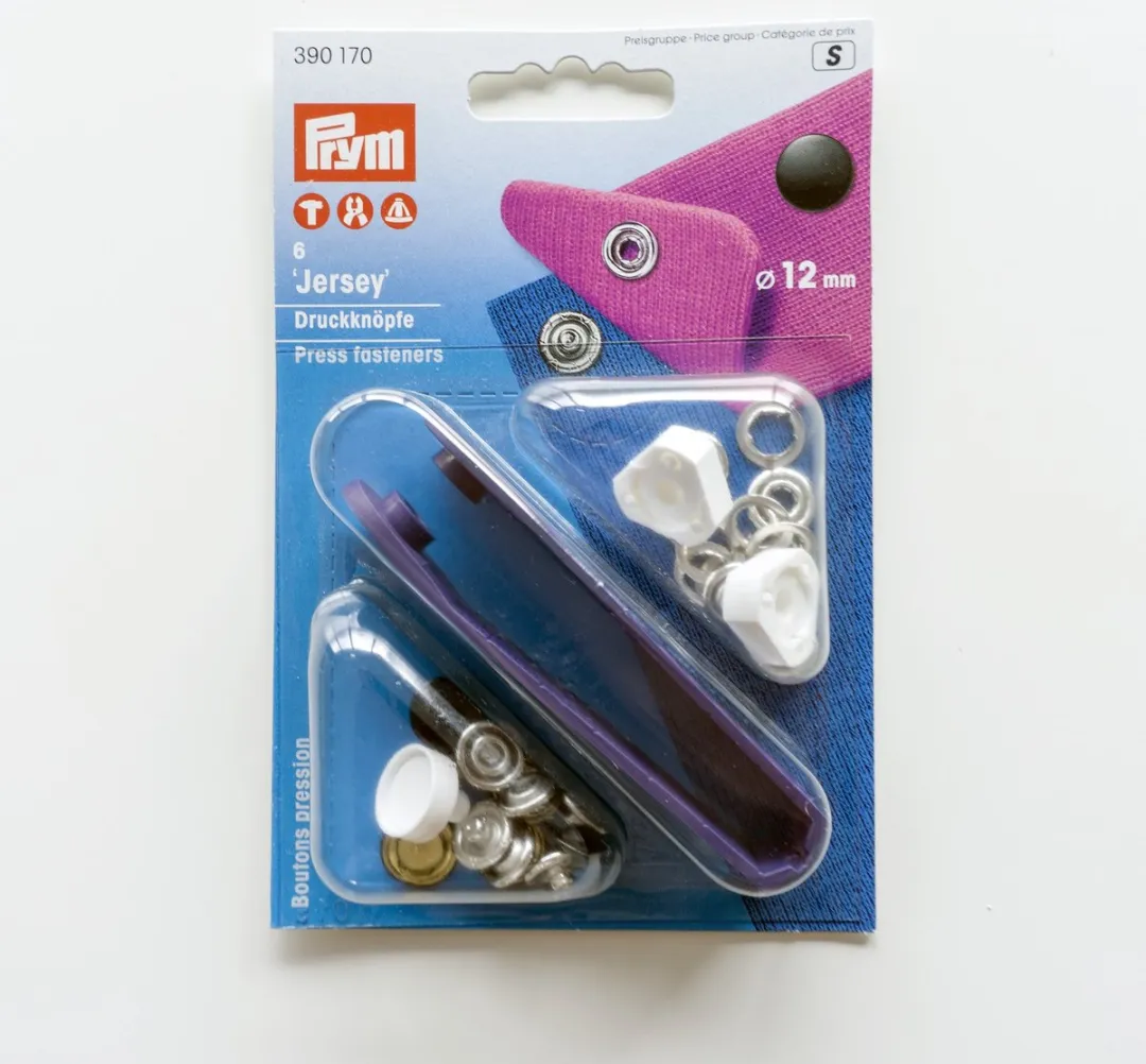 Prym Jersey Naaivrijdrukknoop 12mm - 6 Stuks - Zwart
