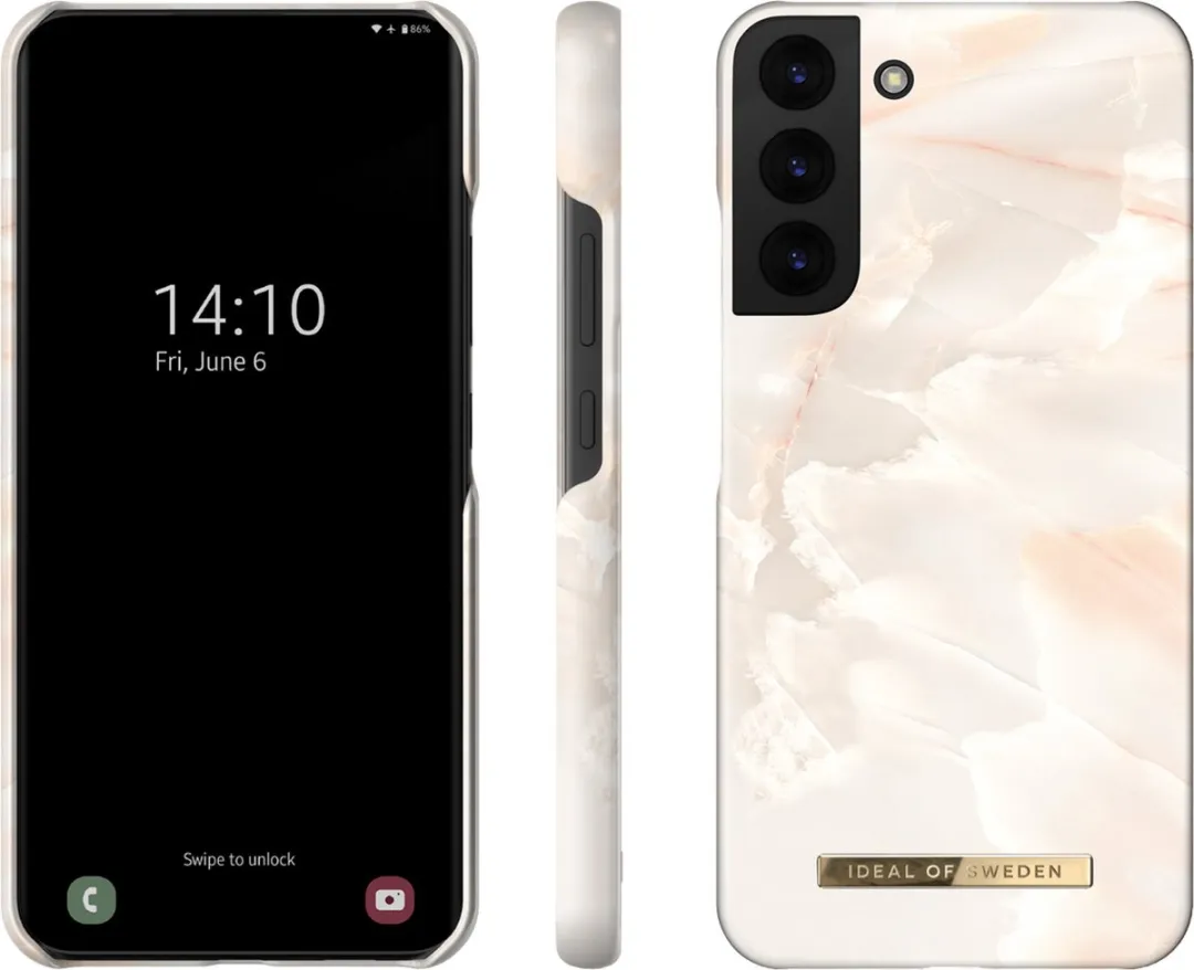 iDeal of Sweden Galaxy S22 Plus Hoesje Rose Pearl Marble - 7340205148798