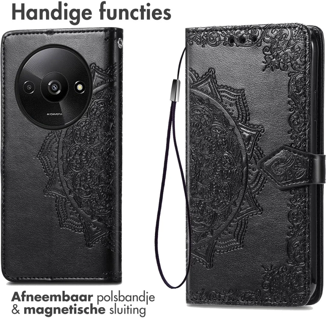 Imoshion Hoesje Xiaomi Redmi A3 - 3 Pasjes - Zwart