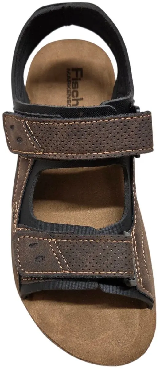 Fischer Heren Sandalen Leer - Bruin - 45 - afbeelding 3 van 4