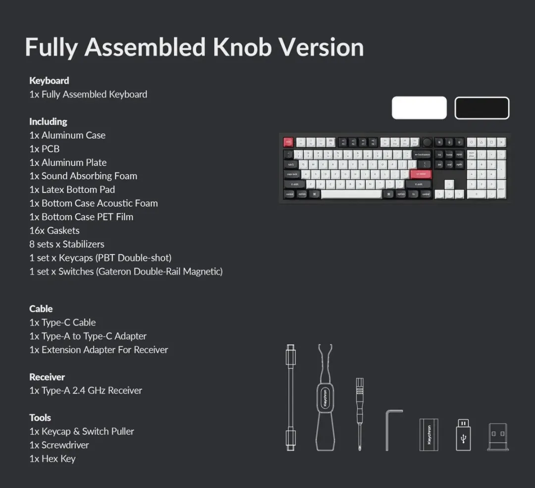 Keychron Q6 HE Q6H-P1 Toetsenbord - Nebula Switch - Wit - afbeelding 6 van 6
