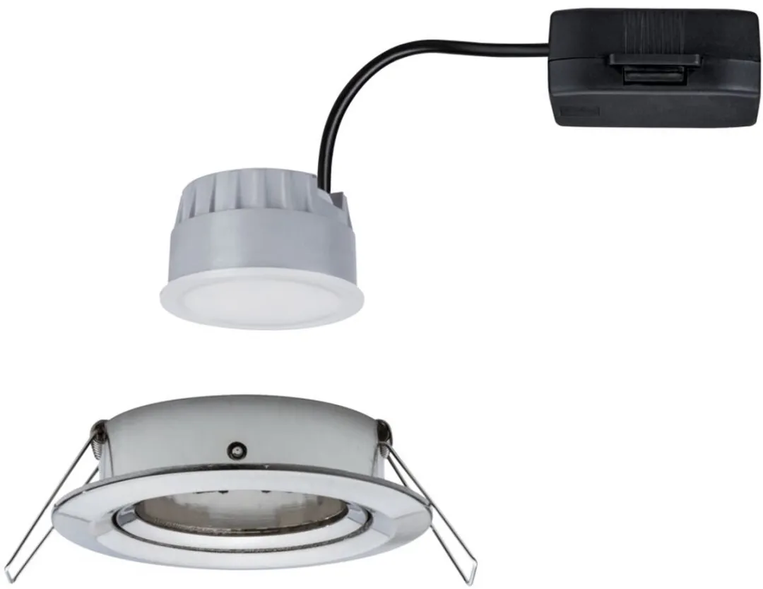 Paulmann LED-inbouwlamp Nova Coin 6W 470lm 2700K - 84mm Staal geborsteld