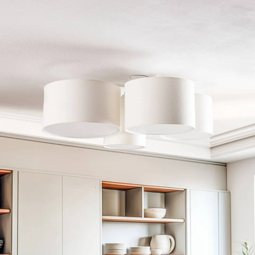 Euluna Duolla Lodge Plafondlamp - 4-lamps - Beige - afbeelding 3 van 6