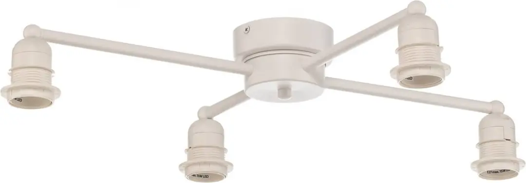 Euluna Duolla Lodge Plafondlamp - 4-lamps - Beige - afbeelding 5 van 6