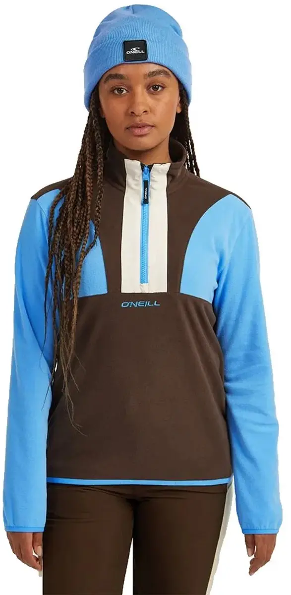 O´neill Fwc Cruz Triple Polartec Fleece Met Halve Rits Blauw L Vrouw