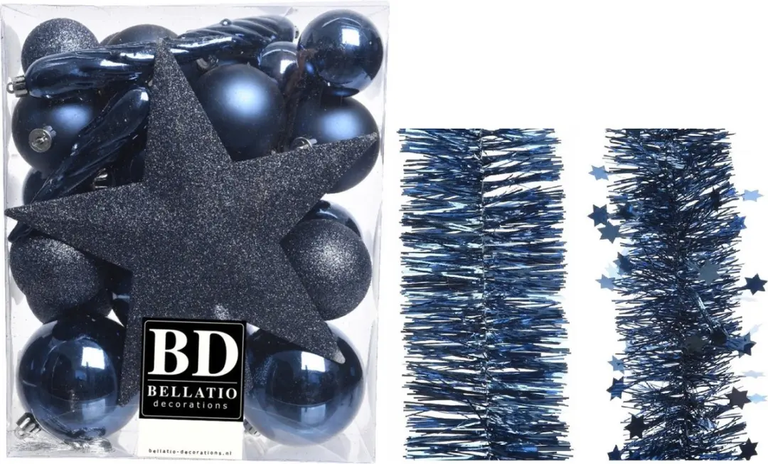 Decoris kerstversiering kunststof kerstballen 5-6-8 cm