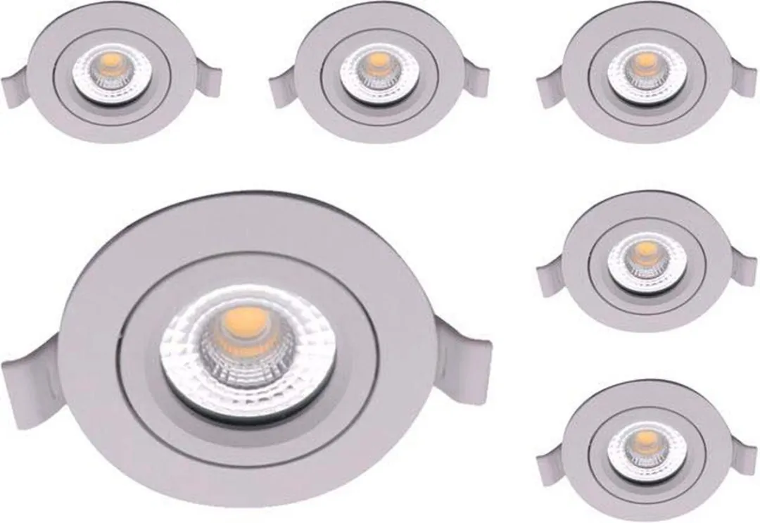 Lybardo Lage Inbouwspots 6-pack 5W Dim to Warm - Zwart