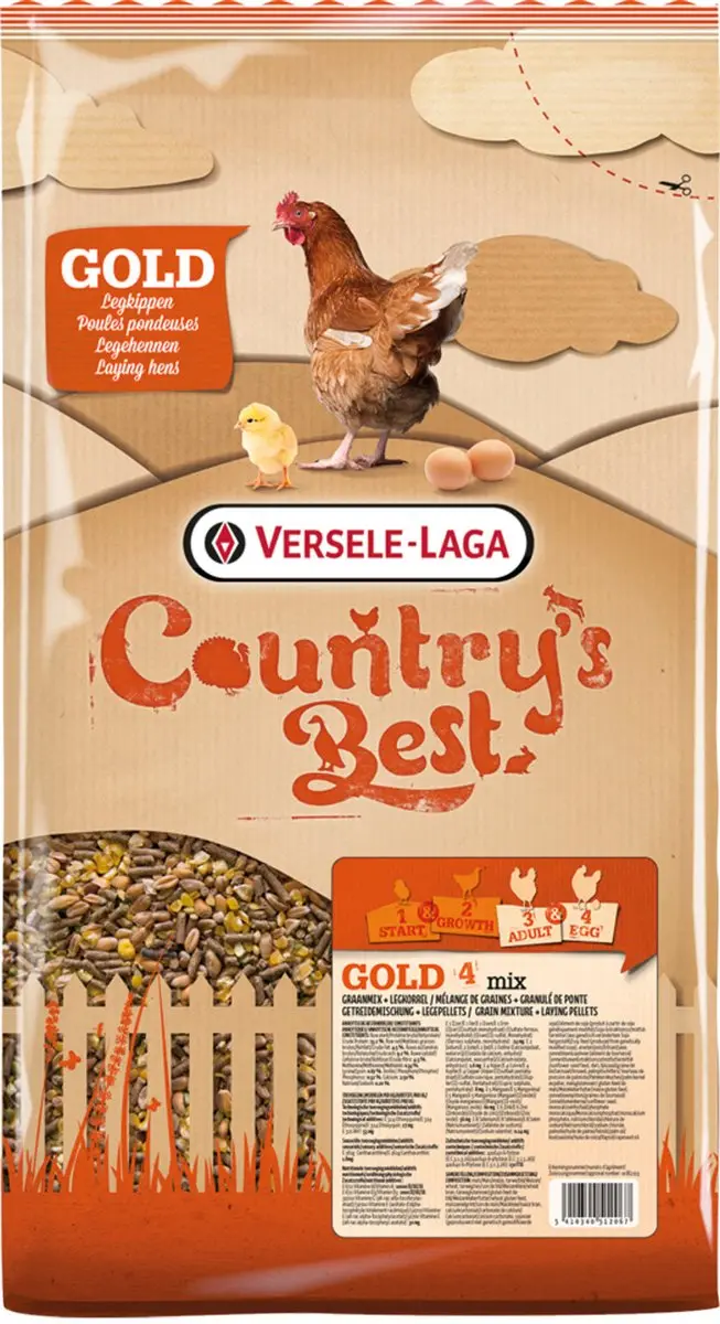 Versele-Laga Country's Best Gold 4 Mix Kippenvoer - 20 kg - afbeelding 4 van 6