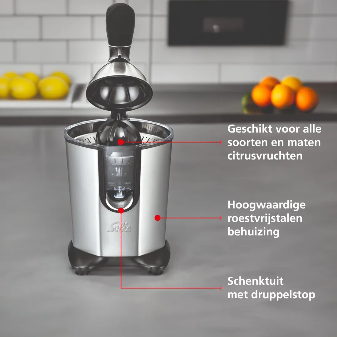 Solis Citrus Juicer 8453 Citruspers - 160W - RVS