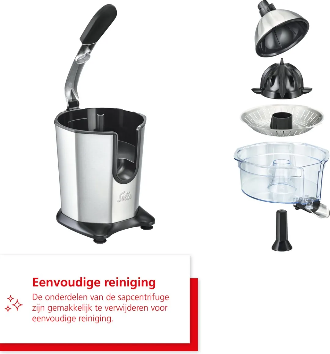 Solis Citrus Juicer 8453 Citruspers - 160W - RVS