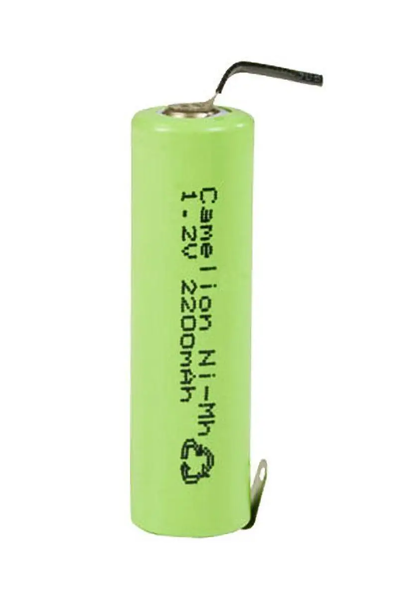 Camelion NiMH oplaadbare batterij Mignon (AA) met 2200mAh en U-soldeer tag in pl