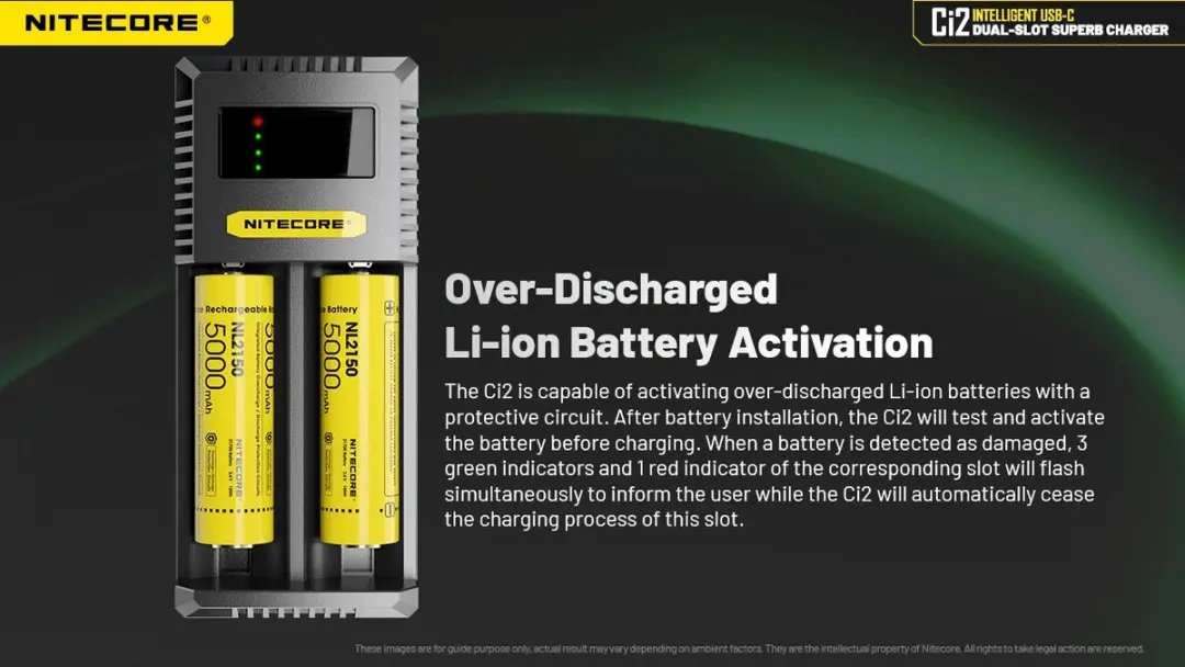 Nitecore Ci2 NC-CI2 Batterijlader - Zwart - afbeelding 4 van 6
