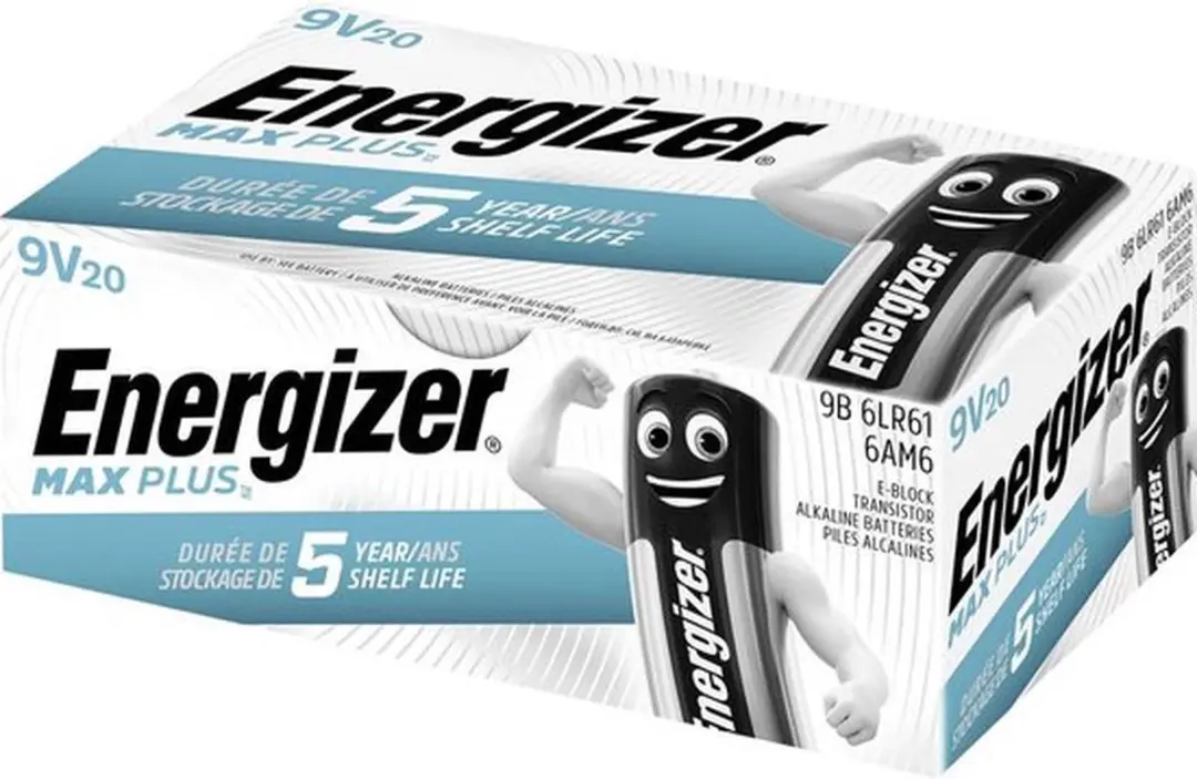 Energizer Max Plus Industrial 9V alkaline batterij