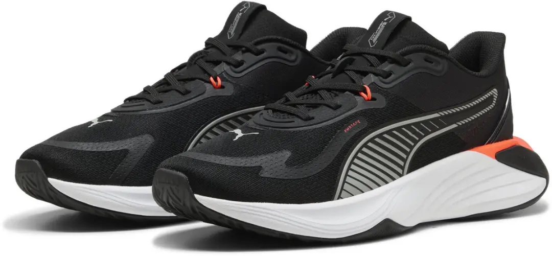 PUMA PWR Hybrid TR Unisex Sportschoenen - PUMA Black-PUMA White-Glowing Red-Gray Echo