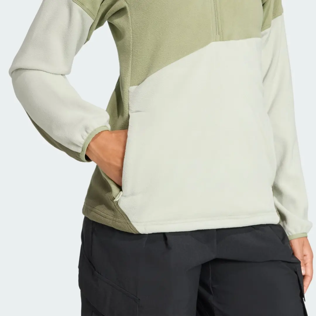 Adidas Terrex Terrex Multi Climawarm Fleece Anorak - Dames - Groen - afbeelding 5 van 6