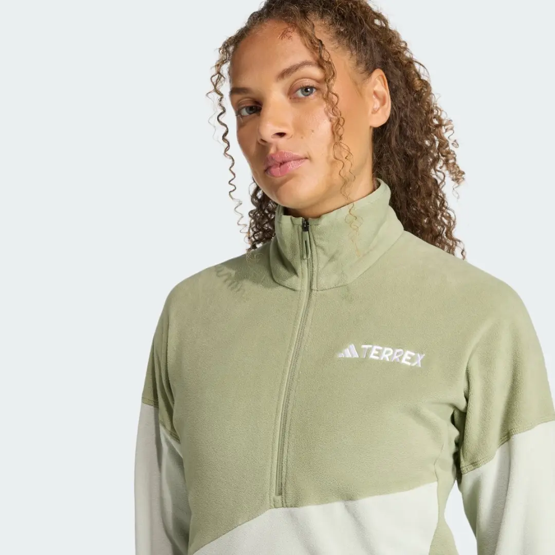 Adidas Terrex Terrex Multi Climawarm Fleece Anorak - Dames - Groen - afbeelding 3 van 6