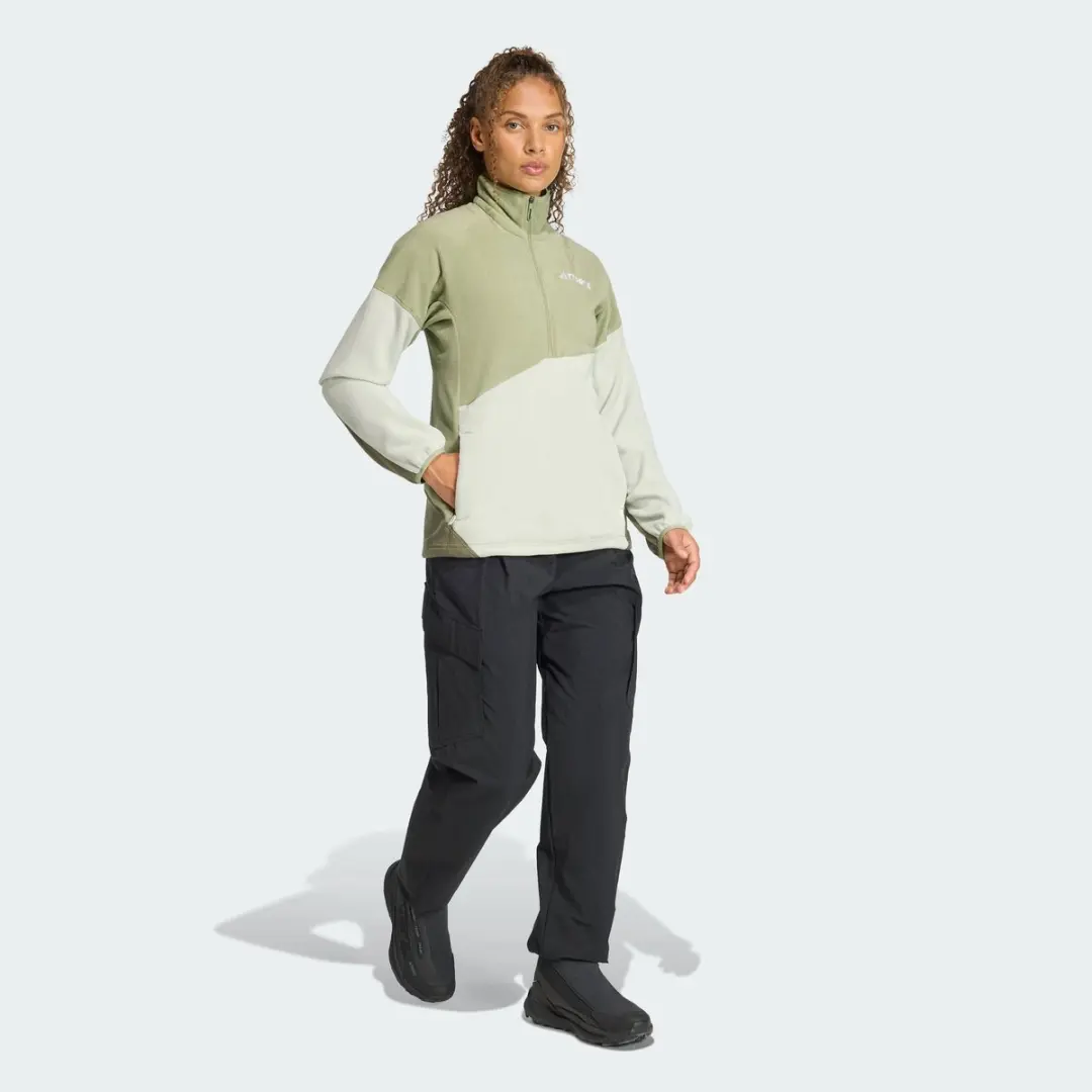 Adidas Terrex Terrex Multi Climawarm Fleece Anorak - Dames - Groen - afbeelding 2 van 6
