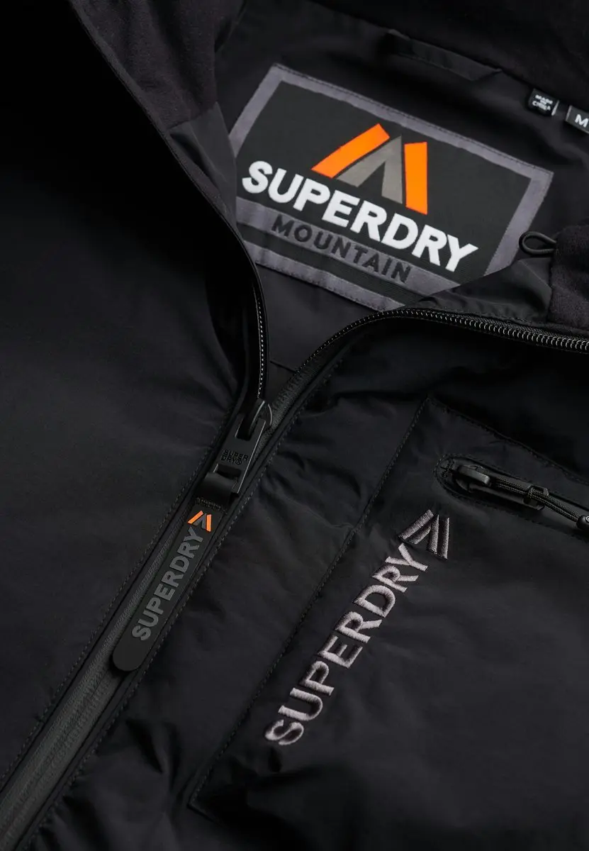 Superdry Ski Sports Padded Skijas Heren - L - Zwart - afbeelding 3 van 6