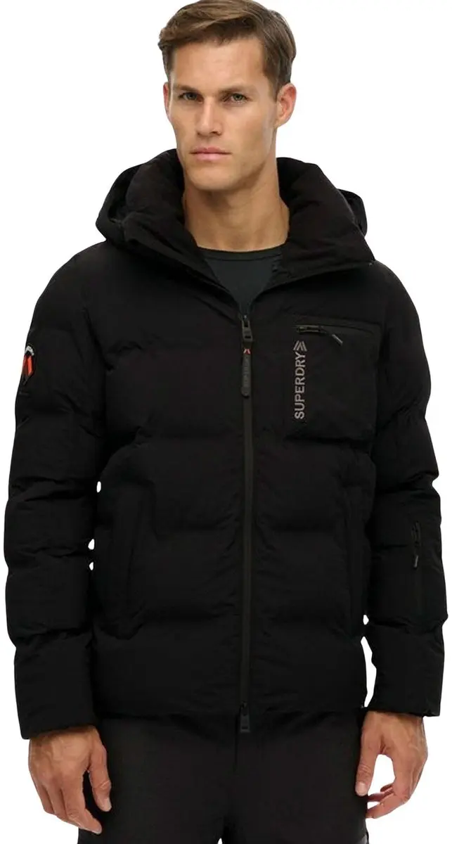 Superdry Ski Sports Padded Skijas Heren - L - Zwart - afbeelding 5 van 6