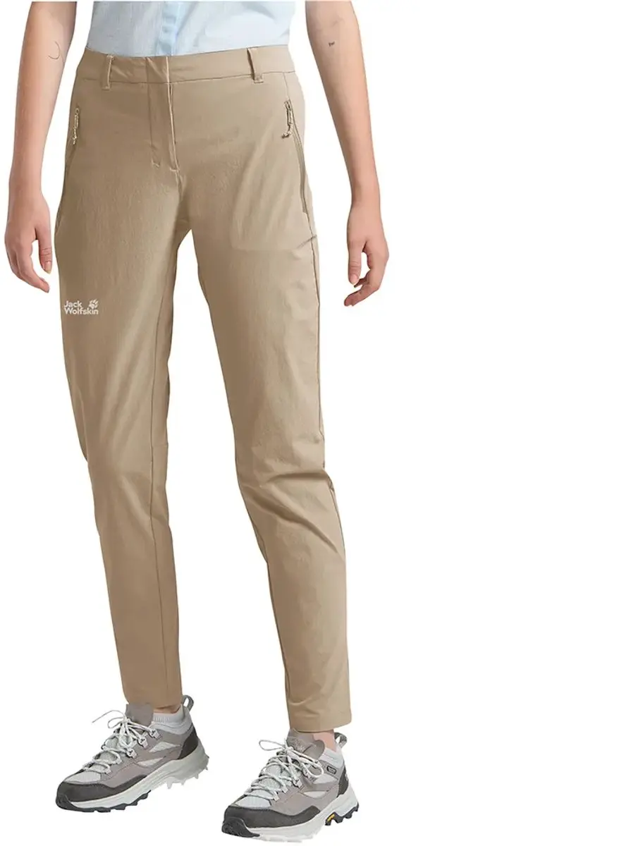 Jack Wolfskin Hikeout Broek Beige 14 / Regular Vrouw