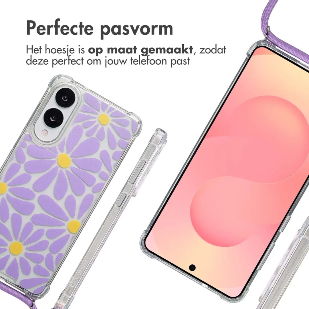 Imoshion Hoesje Samsung Galaxy S25 Edge Tropical Violet Flowers Connect
