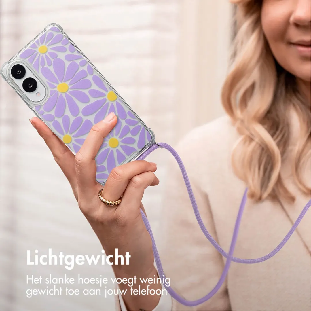 Imoshion Hoesje Samsung Galaxy S25 Edge Tropical Violet Flowers Connect
