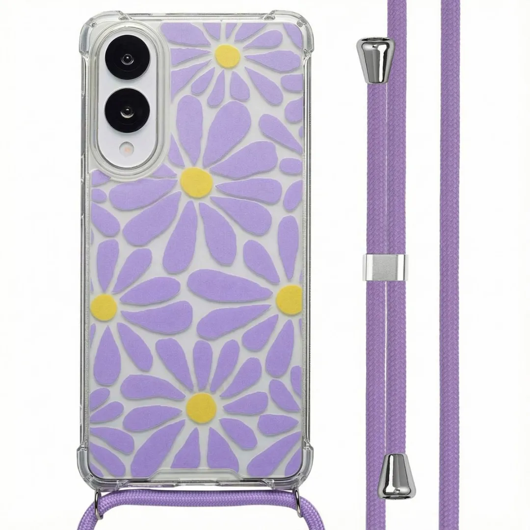 Imoshion Hoesje Samsung Galaxy S25 Edge Tropical Violet Flowers Connect