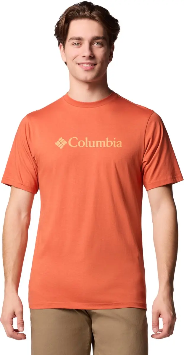 Columbia CSC Basic Logo SS Tee, Mannen, Oranje, T-shirt, maat: M