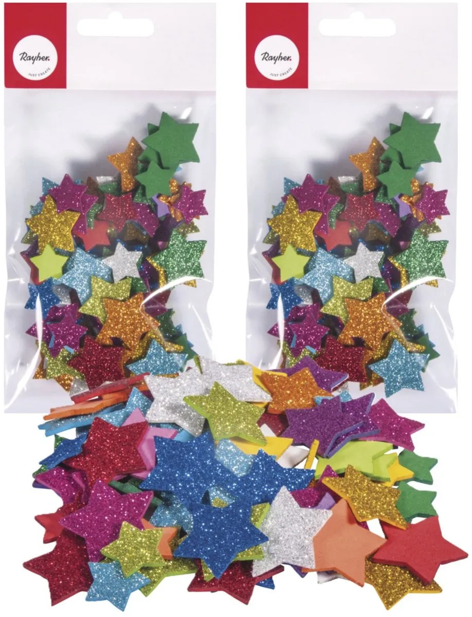 Rayher Knutsel Sterren Stickers 200 Stuks