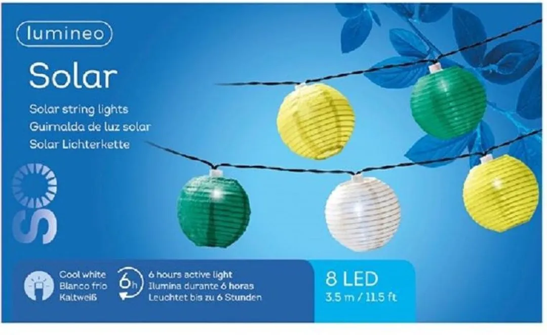 Lumineo Solar Lampion Feestverlichting - 3 Stuks Multicolor