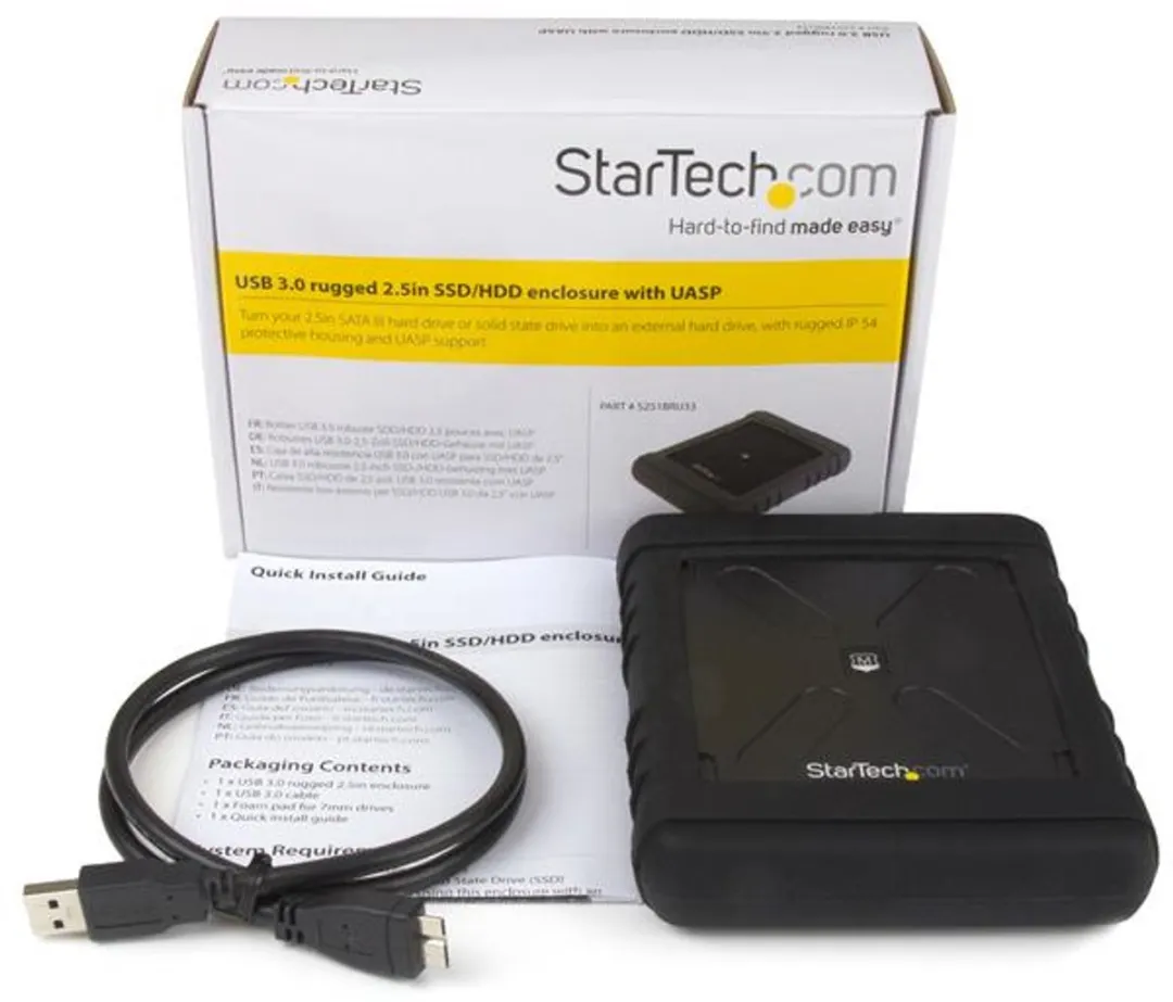 Startech S251BRU33 Externe 2.5" Behuizing - Zwart