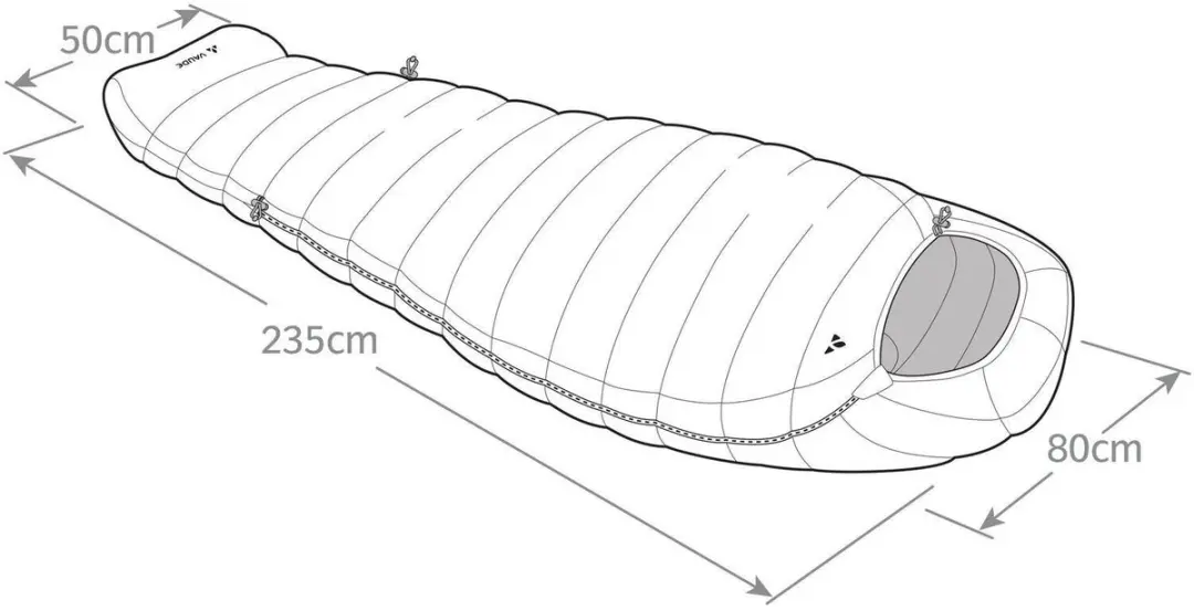 VAUDE Rotstein 450 DWN Slaapzak - Navy - afbeelding 3 van 3