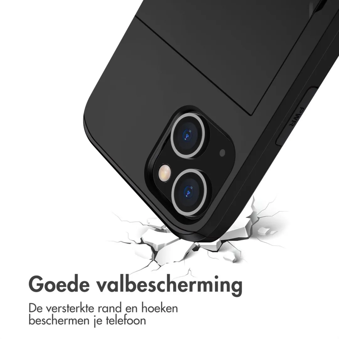 Imoshion Hoesje iPhone 14 met Pasjeshouder - 2 Stuks - Zwart