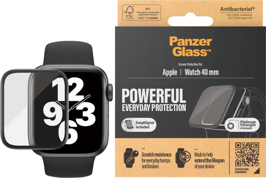 PanzerGlass Performance Screenprotector Apple Watch 40mm - Transparant