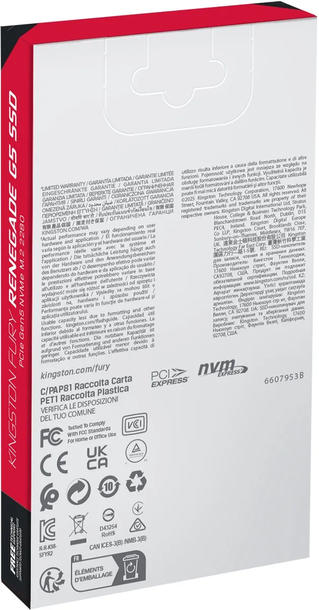 Kingston Technology 8T FURY RENEGADE G5 M.2 2280 NVMe SSD